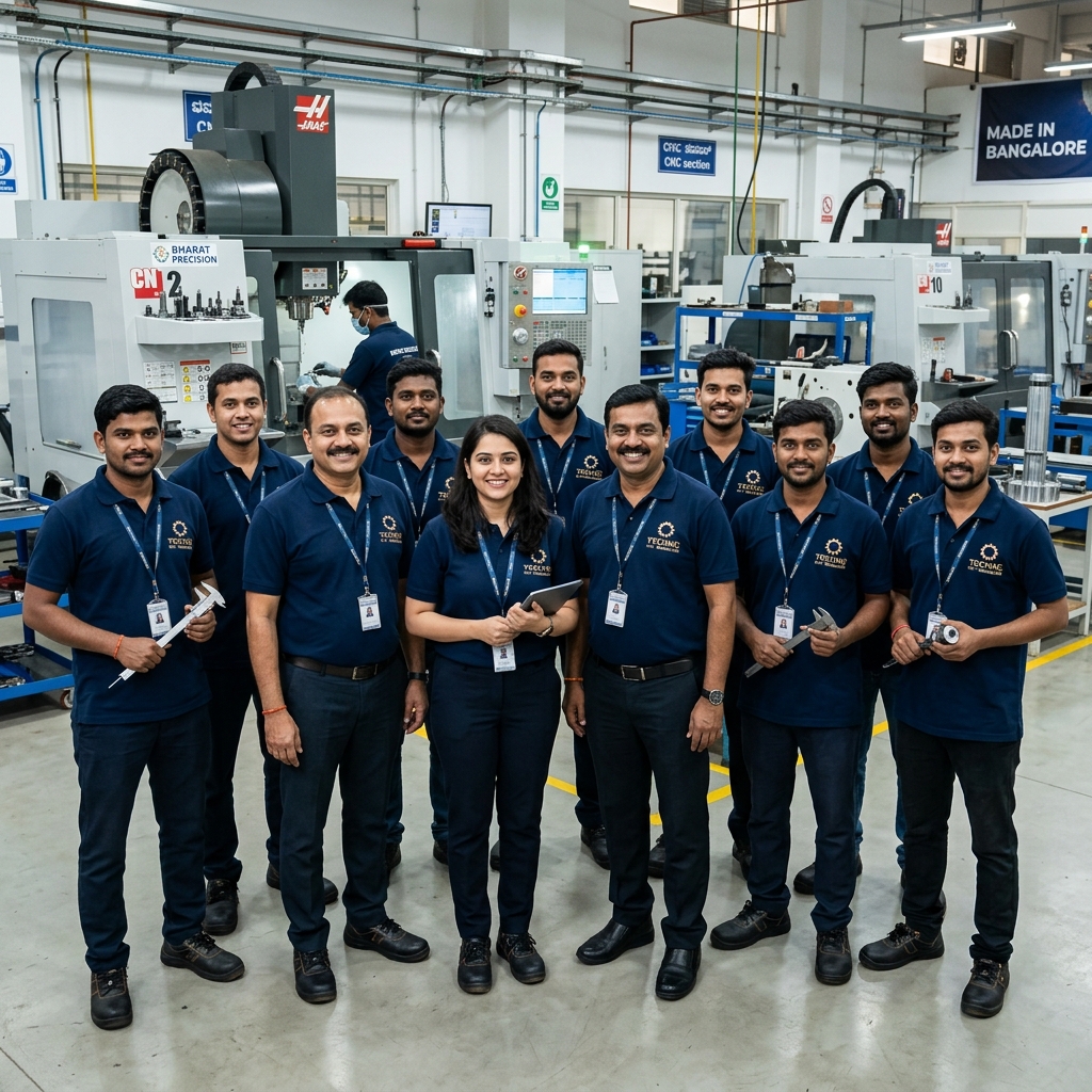 Futuristic CNC Solutions engineering team at Bangalore facility